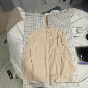 Umgee Cream Halter Blouse